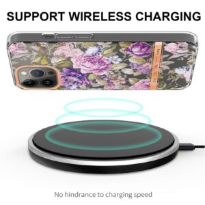 iPhone 14 Pro Max Θήκη Σιλικόνης Μωβ Παιώνια Flowers and Plants Series IMD TPU Phone Case Purple Peony