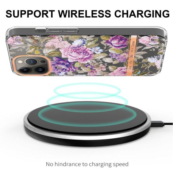 iPhone 14 Pro Max Θήκη Σιλικόνης Μωβ Παιώνια Flowers and Plants Series IMD TPU Phone Case Purple Peony