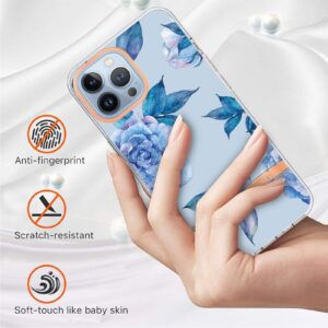 iPhone 14 Pro Max Θήκη Σιλικόνης Ορχιδέα Παιώνια Flowers and Plants Series IMD TPU Phone Case Orchid Peony