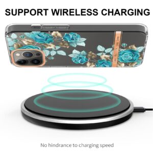 iPhone 14 Pro Max Θήκη Σιλικόνης Μπλε Τριαντάφυλλα Flowers and Plants Series IMD TPU Phone Case Blue Rose