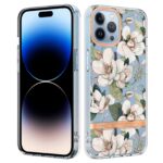 iPhone 14 Pro Max Θήκη Σιλικόνης Πράσινη Γαρδένια Flowers and Plants Series IMD TPU Phone Case Green Gardenia