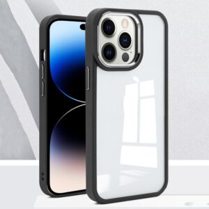 iPhone 14 Pro Max Θήκη Διάφανη - Μαύρη Charming Pupil II Transparent PC + TPU Shockproof Protective Case Black