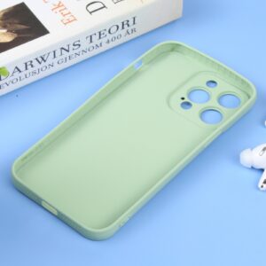 iPhone 14 Pro Max Θήκη Σιλικόνης Πράσινη Liquid Silicone Full Coverage Phone Case Light Green