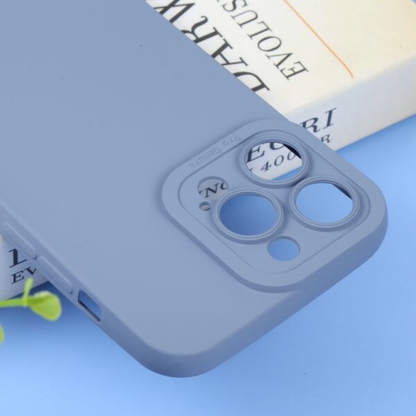 iPhone 14 Pro Max Θήκη Σιλικόνης Μπλε - Γκρι Liquid Silicone Full Coverage Phone Case Blue Grey