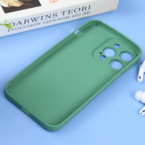 iPhone 14 Pro Max Θήκη Σιλικόνης Πράσινη Liquid Silicone Full Coverage Phone Case Green