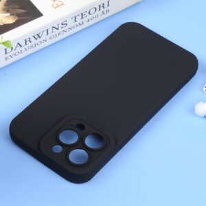 iPhone 14 Pro Max Θήκη Σιλικόνης Μαύρη Liquid Silicone Full Coverage Phone Case Black