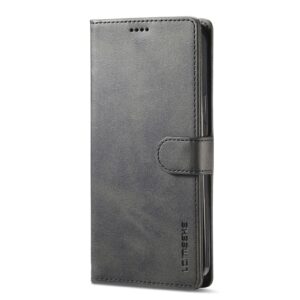 iphone 14 Pro Max Θήκη Βιβλίο Μαύρο LC.IMEEKE Calf Texture Phone Case Black