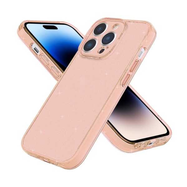 iphone 14 Pro Max Θήκη Σιλικόνης Χρυσή Silicone Fine Hole Phone Protective Case Shining Gold