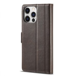 iPhone 14 Pro Max Θήκη Βιβλίο Καφέ LC.IMEEKE Magnetic Buckle Horizontal Flip Case Coffee