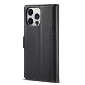 iPhone 14 Pro Max Θήκη Βιβλίο Μαύρο LC.IMEEKE Magnetic Buckle Horizontal Flip Case Black