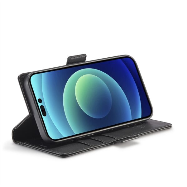 iPhone 14 Pro Max Θήκη Βιβλίο Μαύρο LC.IMEEKE Magnetic Buckle Horizontal Flip Case Black