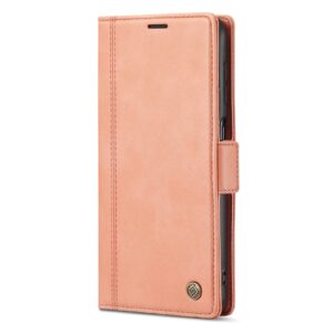 iPhone 14 Pro Θήκη Βιβλίο Ροζ - Χρυσό LC.IMEEKE Magnetic Buckle Horizontal Flip Case Rose Gold