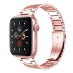 Λουράκι Apple Watch Series 8 & 7 45mm / SE 2 & 6 & SE & 5 & 4 44mm / 3 & 2 &1 42mm Small Waist Stainless Steel Watch Pink