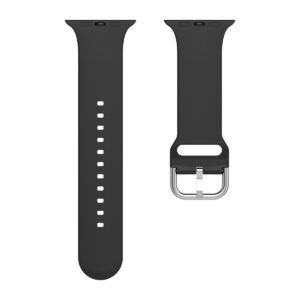 Λουράκι Apple Watch Series 7 45mm Silicone Solid Color Watch Band Black