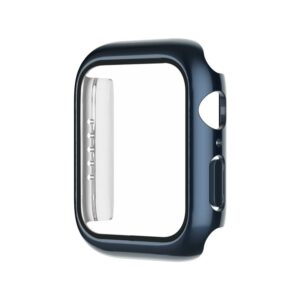 Apple Watch Series 3 / 2 / 1 42mm Γυαλί Προστασίας Οθόνης Electroplating Shockproof PC+Tempered Glass Protective Case Blue