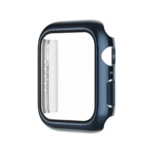 Apple Watch Series 3 / 2 / 1 42mm Γυαλί Προστασίας Οθόνης Electroplating Shockproof PC+Tempered Glass Protective Case Blue