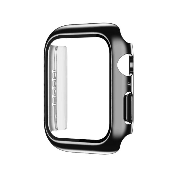 Apple Watch Series 3 / 2 / 1 42mm Γυαλί Προστασίας Οθόνης Electroplating Shockproof PC+Tempered Glass Protective Case Black