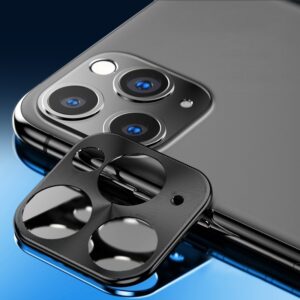 iPhone 11 Pro / 11 Pro Max ENKAY Hat-prince Rear Camera Lens Metal Protection Αντιχαρακτικό Τζάμι Προστασίας Πίσω Κάμερας Black