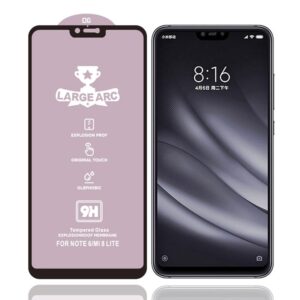 Xiaomi Mi 8 Lite Προστατευτικό Τζαμάκι Μαύρο 9H HD Large Arc High Alumina Full Screen Tempered Glass Film  Black