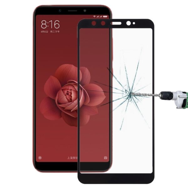 Xiaomi Mi A2 / Mi 6X Προστατευτικό Τζαμάκι Μαύρο Ultra Thin 9H 3D Anti-burst Full Screen Carbon Fiber Tempered Glass Black