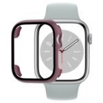 Apple Watch Series 8 / 7 45mm Γυαλί Προστασίας Οθόνης Shockproof PC+Tempered Glass Protective Case Wine Red