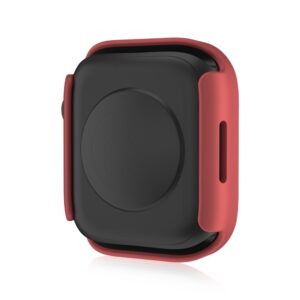 Apple Watch Series 7 45mm Life Waterproof Frosted 2 in 1 PC Frame + Tempered Glass Protective Case Red