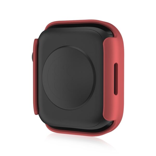 Apple Watch Series 7 45mm Life Waterproof Frosted 2 in 1 PC Frame + Tempered Glass Protective Case Red