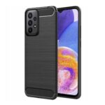Forcell Samsung Galaxy A23 5G Brushed Carbon Fiber Θήκη Σιλικόνης - Black