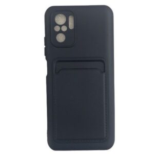 Forcell Xiaomi Redmi Note 10 4G / Note 10S / Poco M5s Card Holder Θήκη Σιλικόνης - Blue