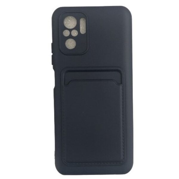Forcell Xiaomi Redmi Note 10 4G / Note 10S / Poco M5s Card Holder Θήκη Σιλικόνης - Blue