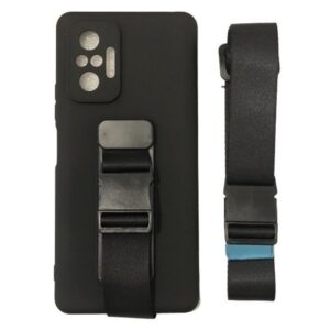 Forcell Xiaomi Redmi Note 10 Pro NFC Lanyard Rope Θήκη Σιλικόνης - Black