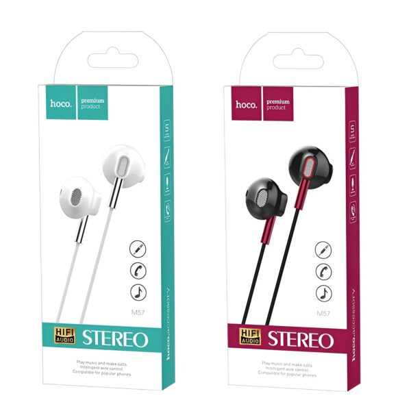Hoco M57 Sky Sound In-ear Handsfree με Βύσμα 3.5mm Μαύρο