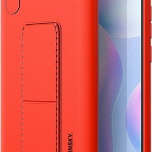 Xiaomi Redmi 9A / 9AT Θήκη Σιλικόνης Κόκκινη Wozinsky Kickstand Case Flexible Silicone Cover With A Stand Red