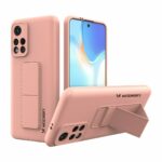 Xiaomi Poco M4 Pro 5G Θήκη Σιλικόνης Ροζ - Χρυσή Wozinsky Kickstand Case Flexible Silicone Cover With A Stand Rose - Gold