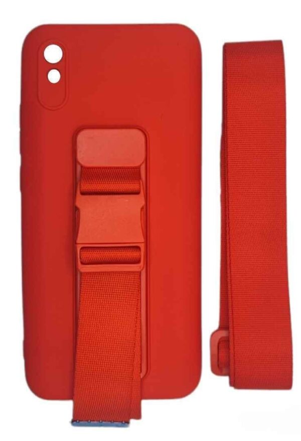 Xiaomi Redmi 9A / 9AT Θήκη Σιλικόνης Κόκκινη Rope Case Gel TPU Airbag Case Cover with Lanyard Red Xiaomi Redmi 9A / 9AT Θήκη Σιλικόνης Κόκκινη Rope Case Gel TPU Airbag Case Cover with Lanyard Red