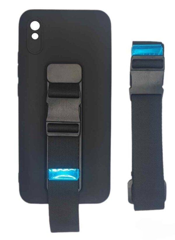 Xiaomi Redmi 9A / 9AT Θήκη Σιλικόνης Σκούρο Μπλε Rope Case Gel TPU Airbag Case Cover with Lanyard Navy Blue