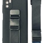 Xiaomi Redmi Note 10 5G / Poco M3 Pro 5G Θήκη Σιλικόνης Μαύρη Rope Case Gel TPU Airbag Case Cover with Lanyard Black