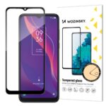 TCL 306 Προστατευτικό Τζαμάκι Μαύρο Wozinsky Full Glue Full Screen Tempered Glass Black