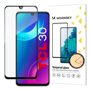 TCL 30 Προστατευτικό Τζαμάκι Μαύρο Wozinsky Full Glue Full Screen Tempered Glass Black