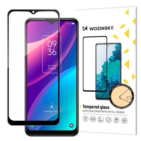 TCL 30SE Προστατευτικό Τζαμάκι Μαύρο Wozinsky Full Glue Full Screen Tempered Glass Black