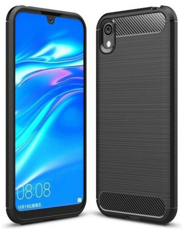 Forcell Huawei Y5 2019 Carbon Fiber Θήκη Σιλικόνης - Black