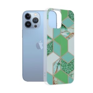 Techsuit iPhone 13 Pro Marble Series Θήκη Σιλικόνης - Green