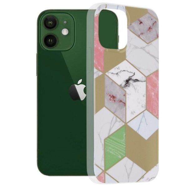 Techsuit iPhone 12 / 12 Pro Marble Θήκη Σιλικόνης - White