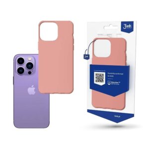 iPhone 14 Pro Θήκη Σιλικόνης Ροζ 3MK Matt Case Lychee