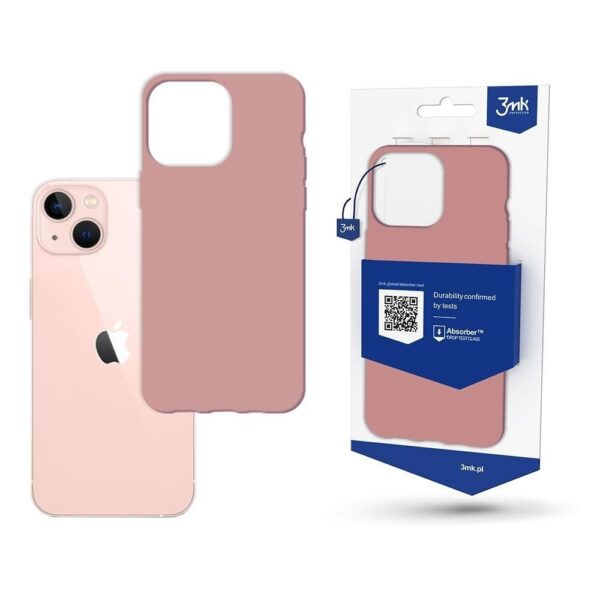iPhone 14 Plus Θήκη Σιλικόνης Ροζ 3MK Matt Case Lychee