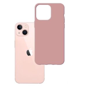 iPhone 14 Plus Θήκη Σιλικόνης Ροζ 3MK Matt Case Lychee