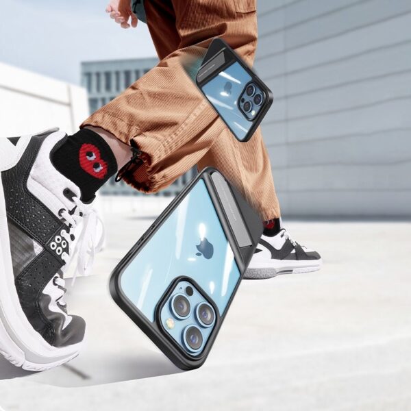 iPhone 13 Pro Θήκη Ugreen LP526 Fusion Kickstand Case Hard Cover with Gel Frame and Stand Black (90153)