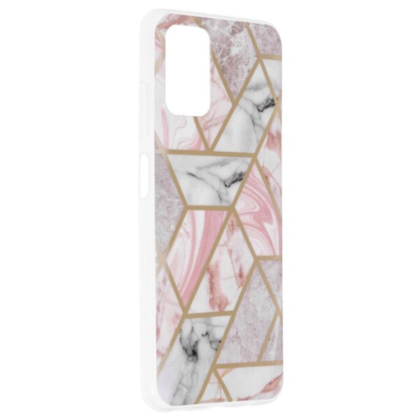 Samsung Galaxy A03s Θήκη Σιλικόνης Techsuit Marble Series Back Cover Pink Hex