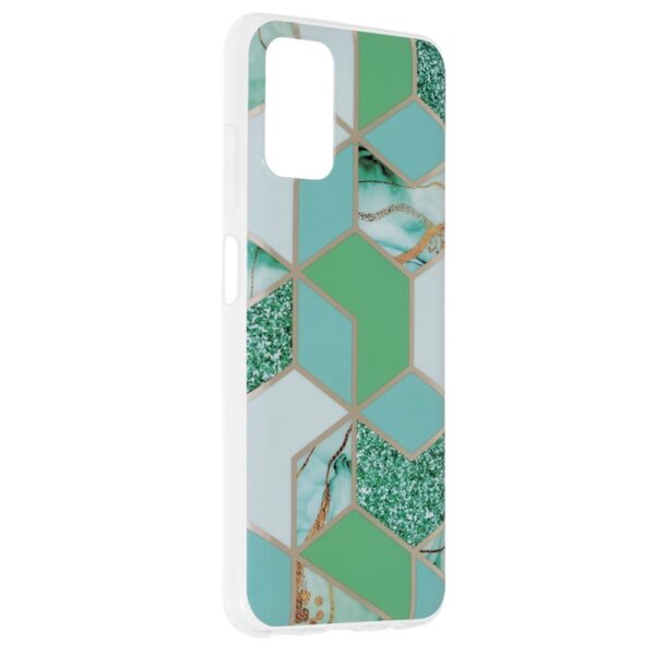 Samsung Galaxy A03s Θήκη Σιλικόνης Marble Series Back Cover Green Hex