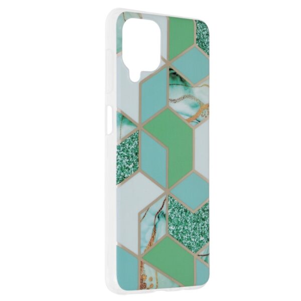 Samsung Galaxy A12 / M12 Θήκη Σιλικόνης Marble Series Back Cover Green Hex
